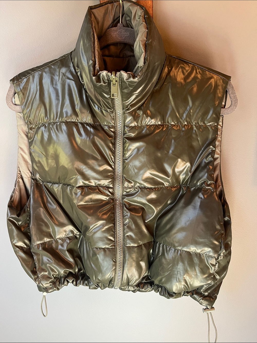 Olive Green Puffer Vest